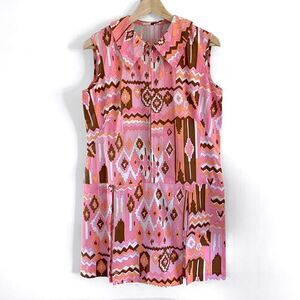 Vintage 60’s Geometric Aztec Print Romper